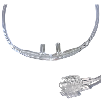 Nasal CO₂ Cannula with Male Luer Lock Connection, Adult 7' -  Pack of 10