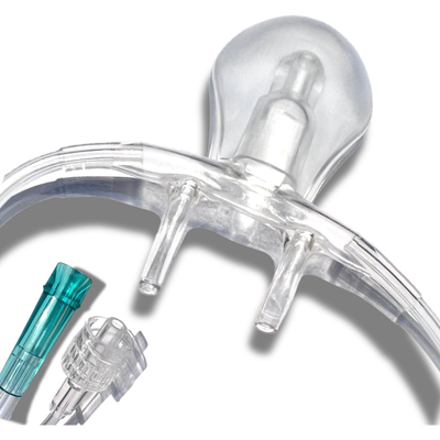 Nasal/Oral Dual CO₂ Cannula with O₂ Delivery with Male Luer Lock Connection, Adult 7' - Pack of 10